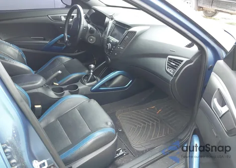 2016 Hyundai Veloster Turbo Rally Edition z USA, uszkodzony, nr VIN KMHTC6AE8GU258024